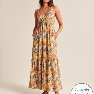 Abercrombie & Fitch - Floral Maxi Dress with Cut Outs